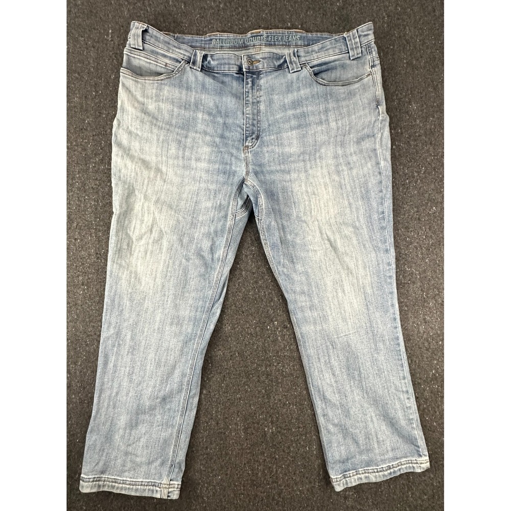 Duluth Ballroom Double Flex Relaxed Fit Mens 46x30 Workwear Blue Jeans Stretch